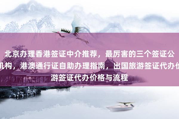 北京办理香港签证中介推荐，最厉害的三个签证公司及代办机构，港澳通行证自助办理指南，出国旅游签证代办价格与流程