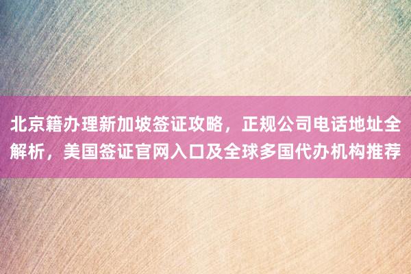北京籍办理新加坡签证攻略，正规公司电话地址全解析，美国签证官网入口及全球多国代办机构推荐